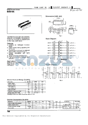 BA614A datasheet - The BA614A is six Darlington transistor array with input resistors