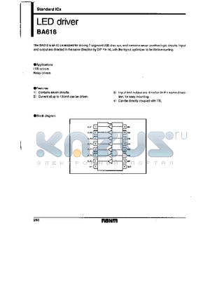 BA618 datasheet - LED driver