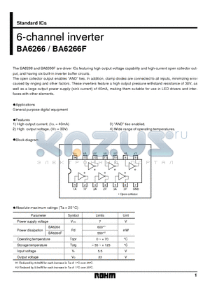 BA6266F datasheet - 6-channel inverter