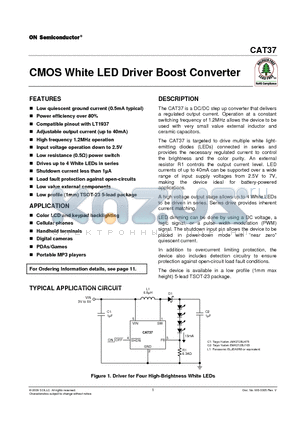 CAT32TDI-GT3 datasheet - CMOS White LED Driver