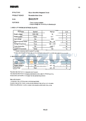 BA6287F_1 datasheet - Reversible Motor Driver