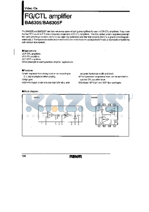 BA6305 datasheet - FG/CTL amplifier