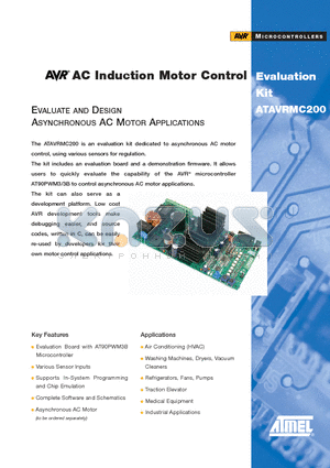 ATAVRMC200 datasheet - AC Induction Motor Control Evaluation Kit