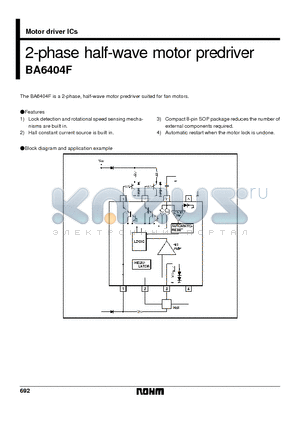 BA6404F datasheet - 2-phase half-wave motor predriver
