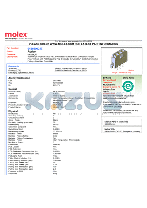 0436500317 datasheet - 3.00mm (.118