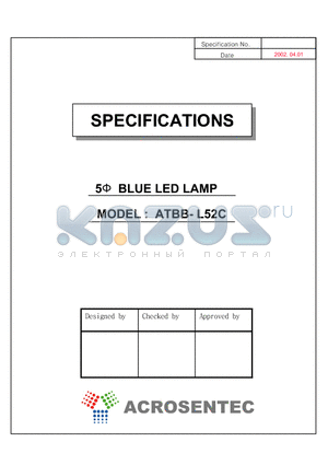 ATBB-L52C datasheet - 5 BLUE LED LAMP