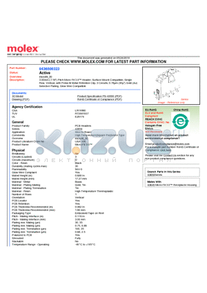 0436500323 datasheet - 3.00mm (.118