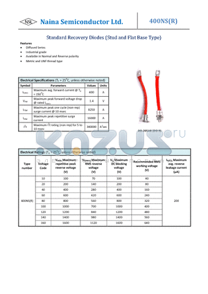 400NS_1 datasheet - Standard Recovery Diodes (Stud and Flat Base Type)