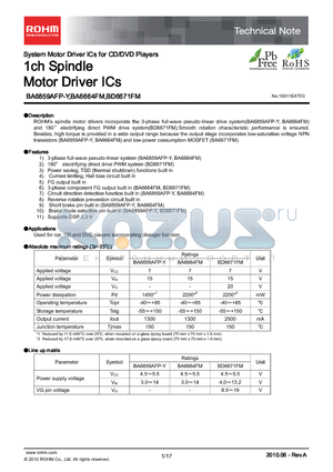 BA6859AFP-Y_10 datasheet - 1ch Spindle Motor Driver ICs