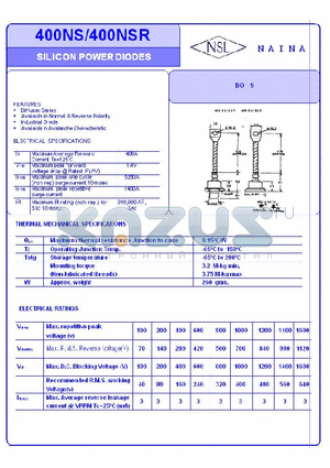 400NSR datasheet - SILICON POWER DIODES