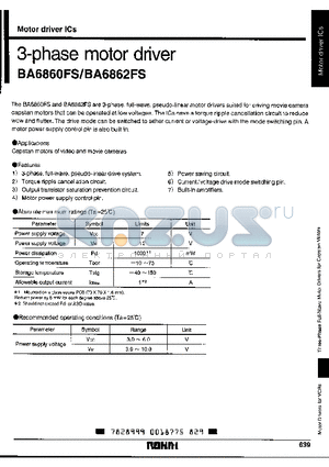 BA6862FS datasheet - 3-phase motor driver