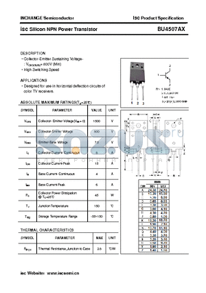 BU4507AX datasheet - isc Silicon NPN Power Transistor