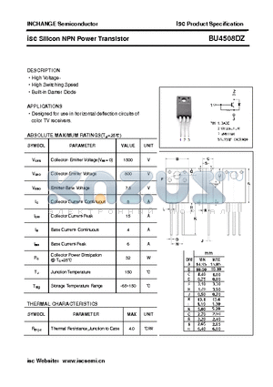 BU4508DZ datasheet - isc Silicon NPN Power Transistor