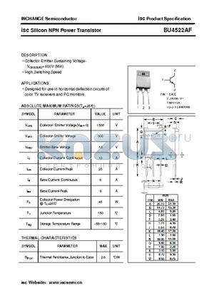 BU4522AF datasheet - isc Silicon NPN Power Transistor