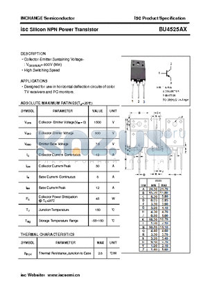 BU4525AX datasheet - isc Silicon NPN Power Transistor