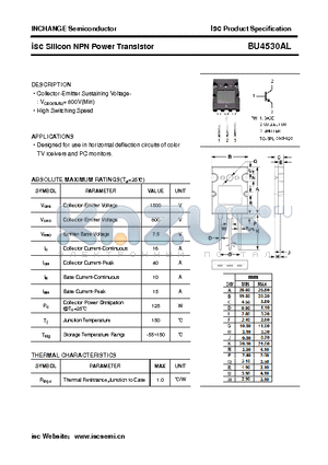 BU4530AL datasheet - isc Silicon NPN Power Transistor