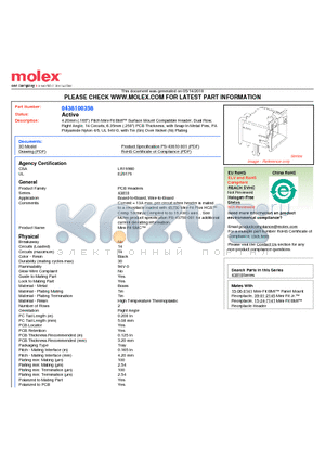 0438100358 datasheet - 4.20mm (.165