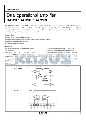 BA728N datasheet - Dual operational amplifier