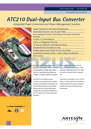 ATC210-48D12-03J datasheet - Integrated Power Conversion and Power Management Solution