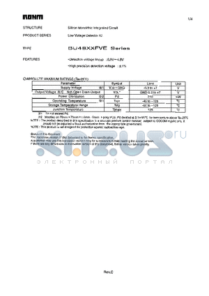 BU4822FVE datasheet - Low Voltage Detector IC