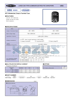 400USG390M35X30 datasheet - LARGE CAN TYPE ALUMINUM ELECTROLYTIC CAPACITORS