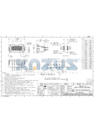 0438790038 datasheet - MINI-FIT JR BMI/CPI HEADER ASSEMBLY