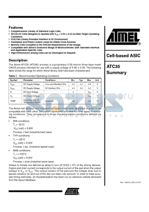 ATC35 datasheet - Cell-based ASIC