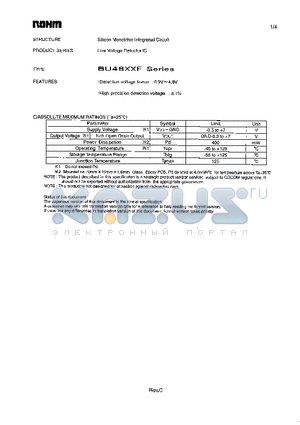 BU4829F datasheet - Low Voltage Detector IC