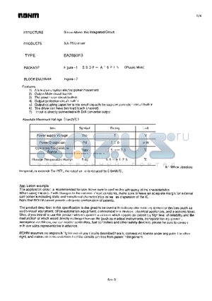 BA7660FS datasheet - 3ch 75ohm driver