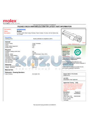 0442624302 datasheet - 9.14mm (.360