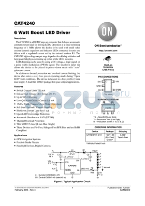 CAT4240TD-GT3 datasheet - 6 Watt Boost LED Driver