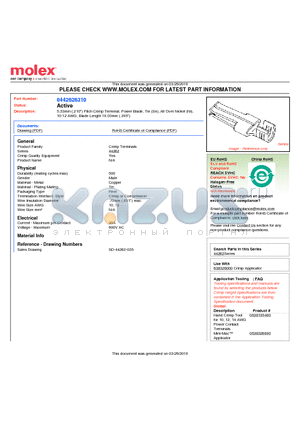 0442626310 datasheet - 5.33mm (.210