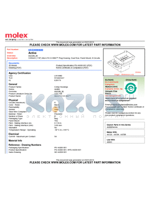 0443000800 datasheet - 3.00mm (.118