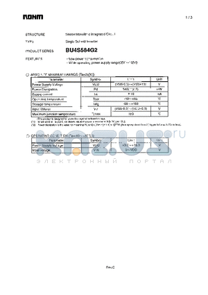 BU4S584G2 datasheet - Single Schmitt inverter