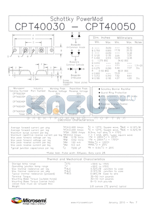 401CNQ035 datasheet - Schottky PowerMod