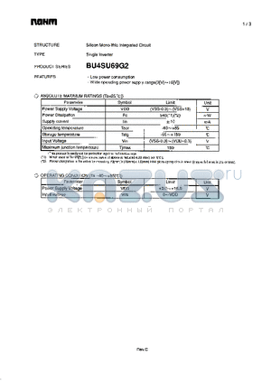 BU4SU69G2 datasheet - Single inverter