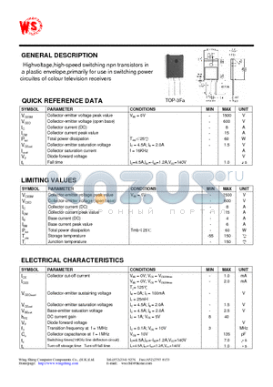 BU508AF datasheet - SILICON DIFFUSED POWER TRANSISTOR(GENERAL DESCRIPTION)