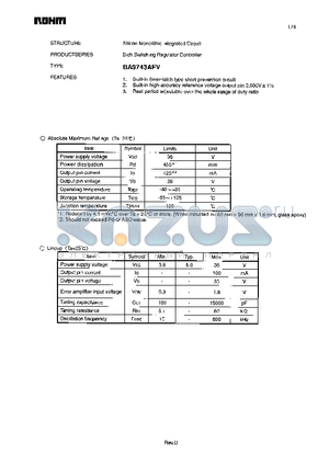 BA9743AFV datasheet - 2-ch Switching Regulator Controller