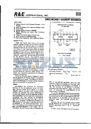 4026AB datasheet - CMOS DECADE 7-SEGMENT DECODERS