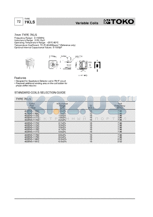 402ENS-1168Z datasheet - Variable Coils