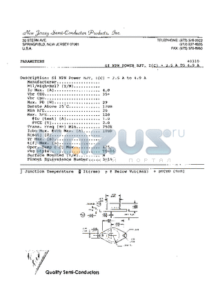 40310 datasheet - Si NPN Power BJT