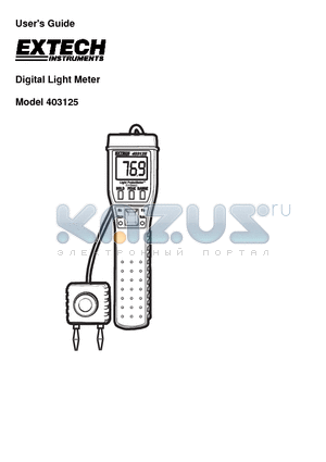 403125 datasheet - Digital Light Meter