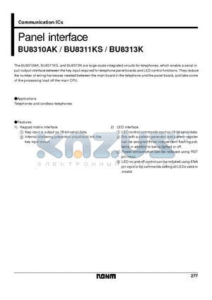 BU8311KS datasheet - Panel interface