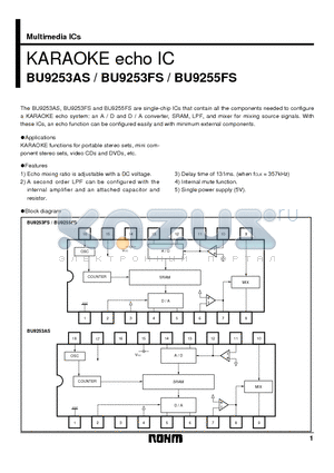 BU9253 datasheet - KARAOKE echo IC