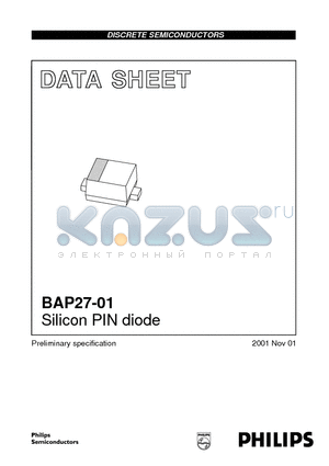 BAP27-01 datasheet - Silicon PIN diode