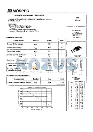 BU926 datasheet - POWER TRANSISTORS(8.0A,400V,120W)