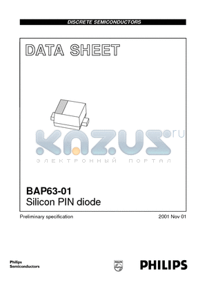 BAP63-01 datasheet - Silicon PIN diode