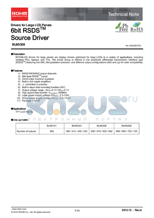 BU95106SL datasheet - 6bit RSDS Source Driver
