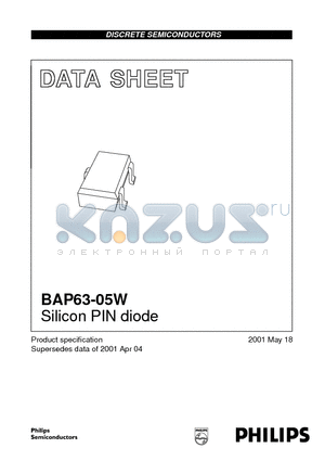BAP63-05W datasheet - Silicon PIN diode