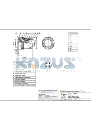 045701-0006 datasheet - Straight plug Grommet seal with strain relief soder Cup / Socket / Layout: 8-4